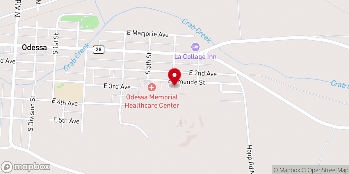 Map showing location of Christ Lutheran Church