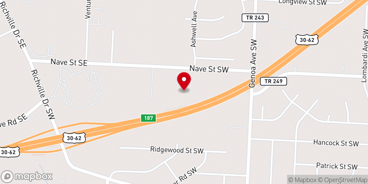 Map showing location of Grace Fellowship