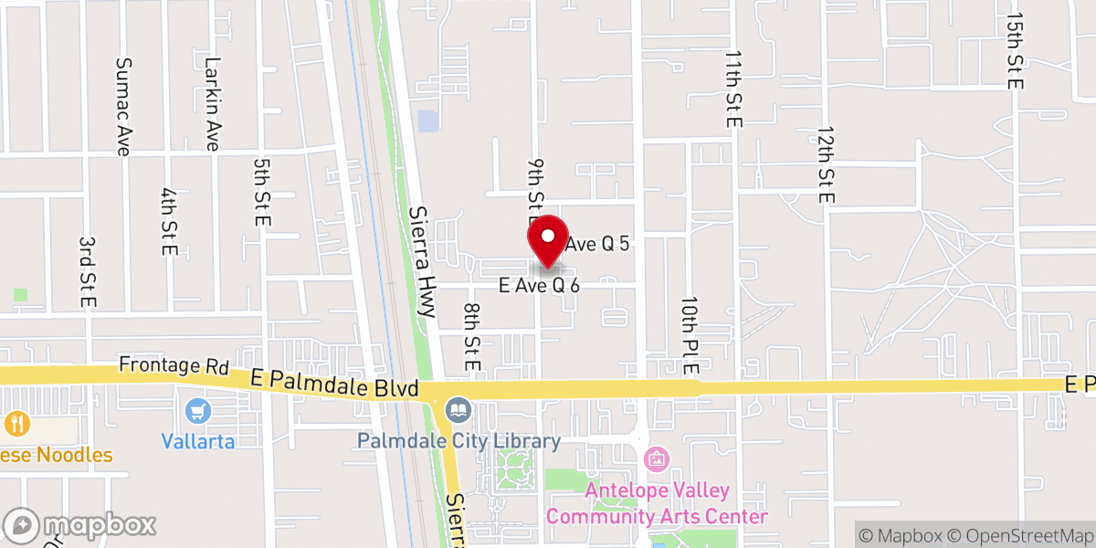 Map showing location of Lighthouse Assembly of God Church