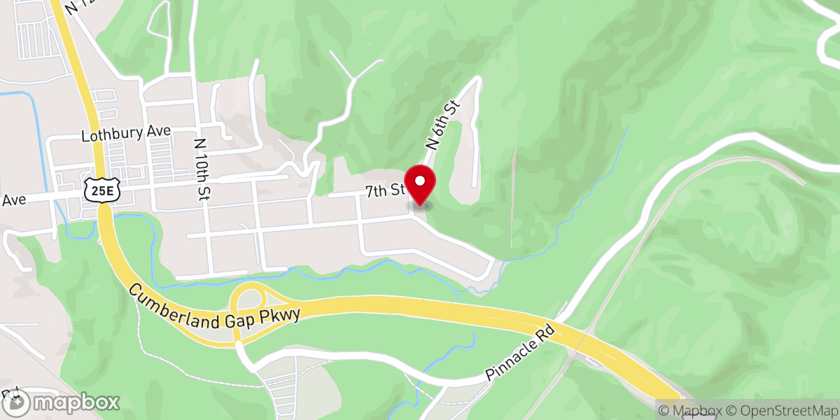 Map showing location of Mountain View Pentecostal Church