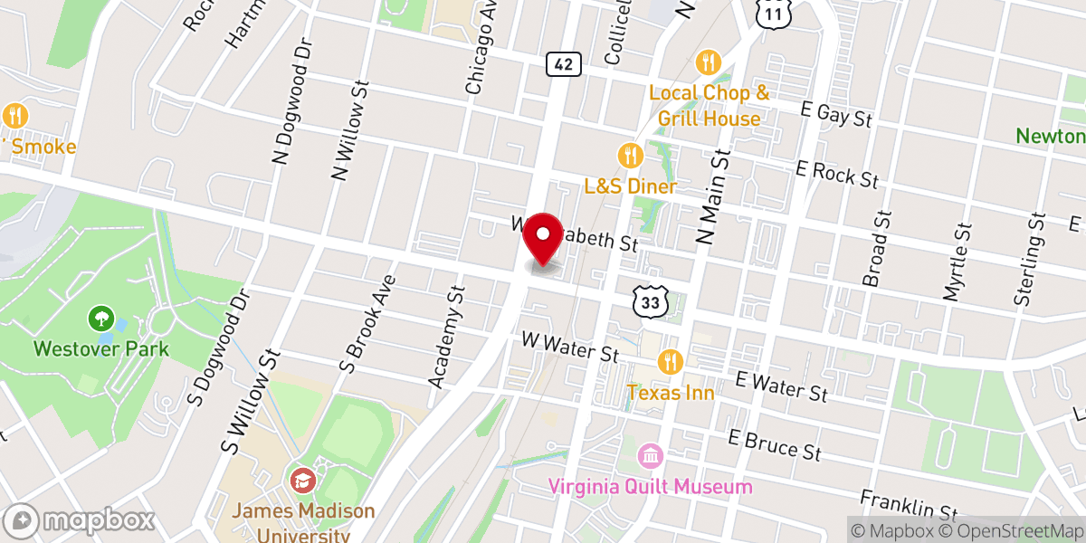 Map showing location of Otterbein United Methodist Church