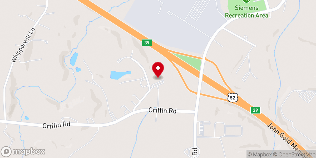 Map showing location of Faith United Methodist Church