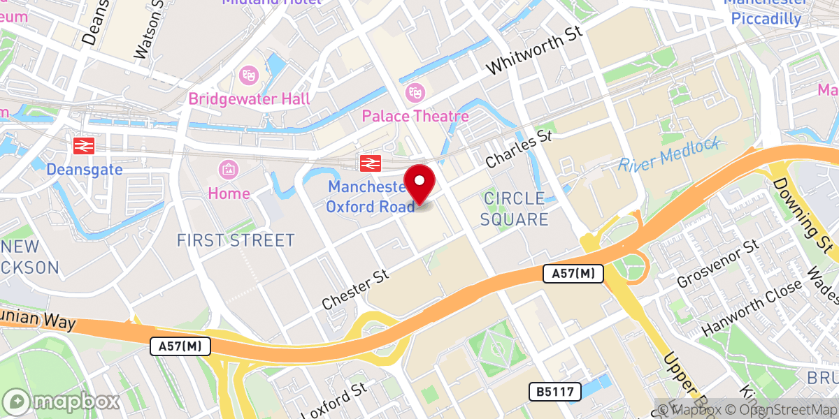 Map showing location of Manchester Alliance Church