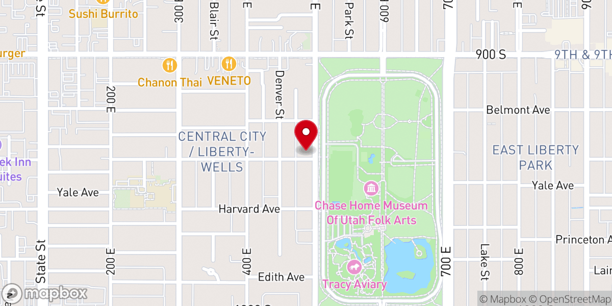 Map showing location of Saint Johns Lutheran Church