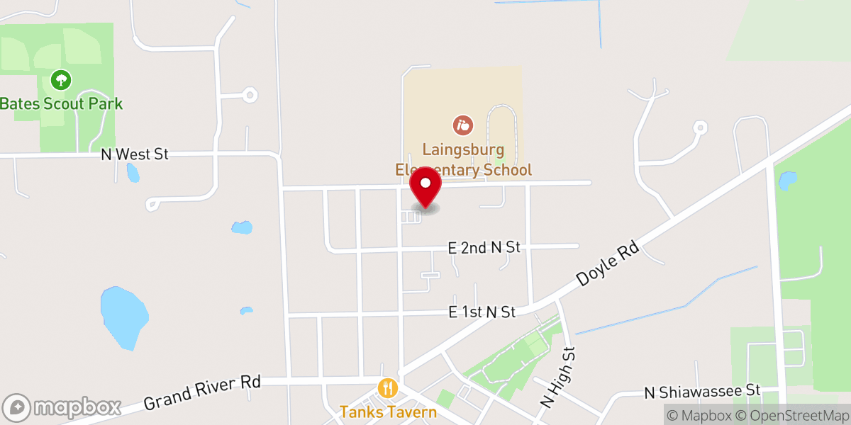 Map showing location of St Isidore-Holy Family Catholic Church