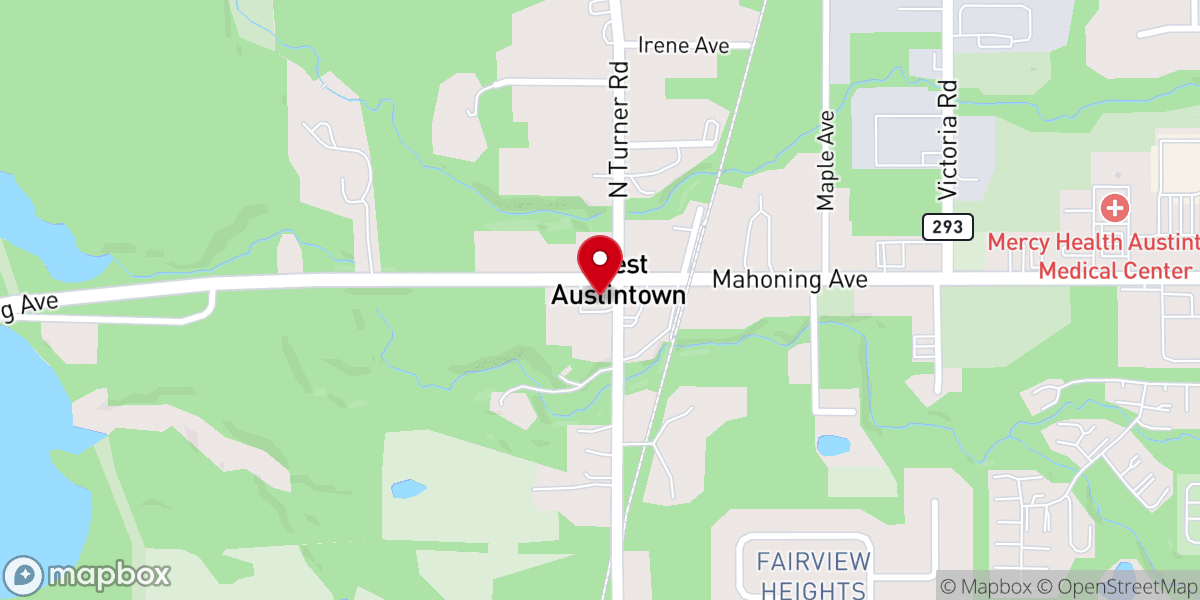 Map showing location of Cornerstone Church of Austintown