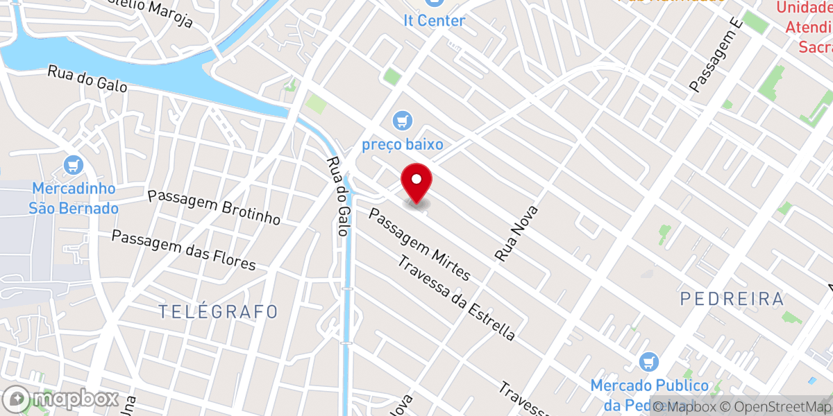 Map showing location of Igreja Pentecostal Assembleia de Deus Jerusalém • Pedreira