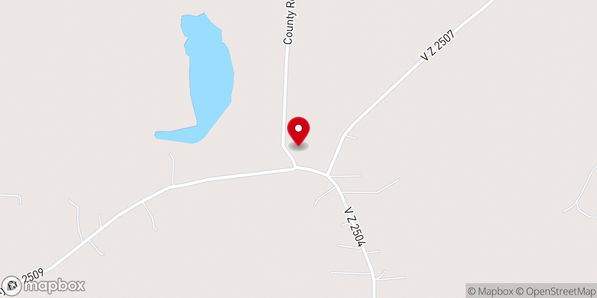 Map showing location of Teel Church