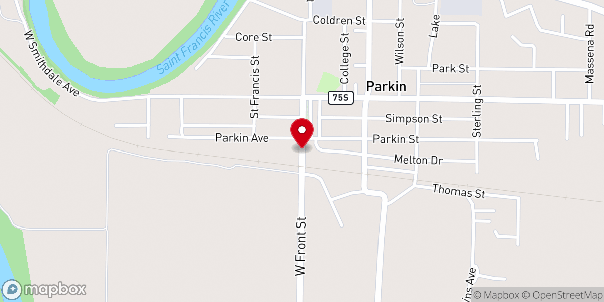 Map showing location of Shadygrove Missionary Baptist
