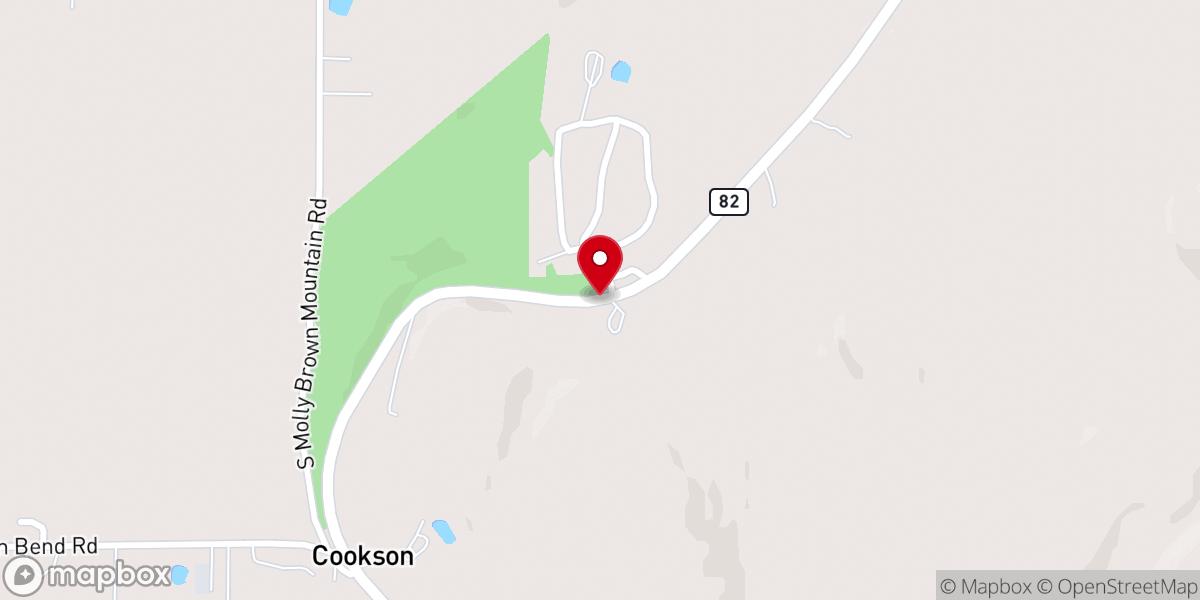Map showing location of East Central Baptist Association