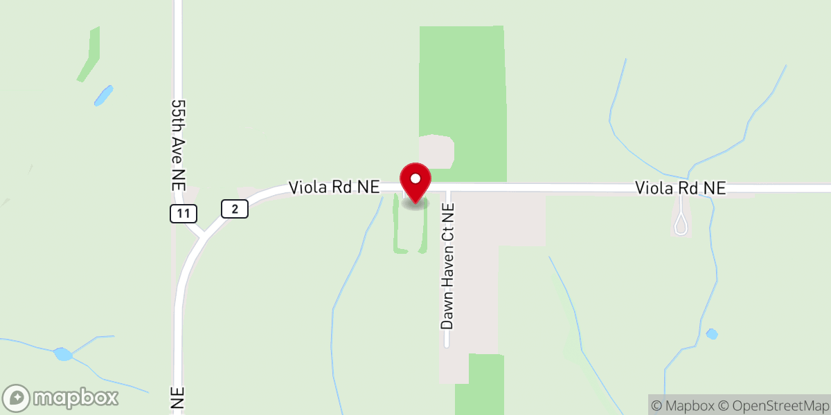 Map showing location of Our Lady of the Rosary Chapel