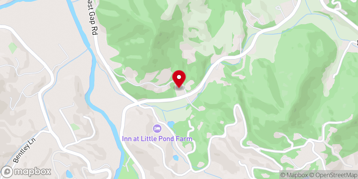 Map showing location of Bairds Creek Presbyterian Church