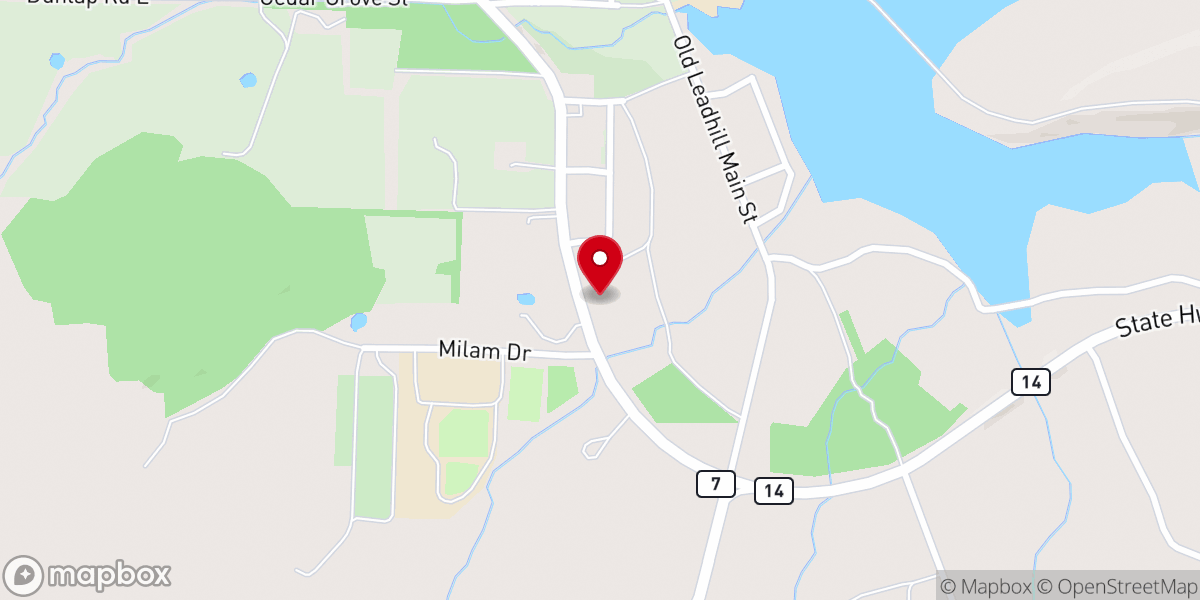 Map showing location of Lead Hill Christian Church
