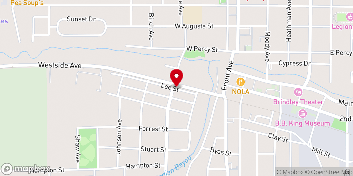 Map showing location of Bell Grove Missionary Baptist Church