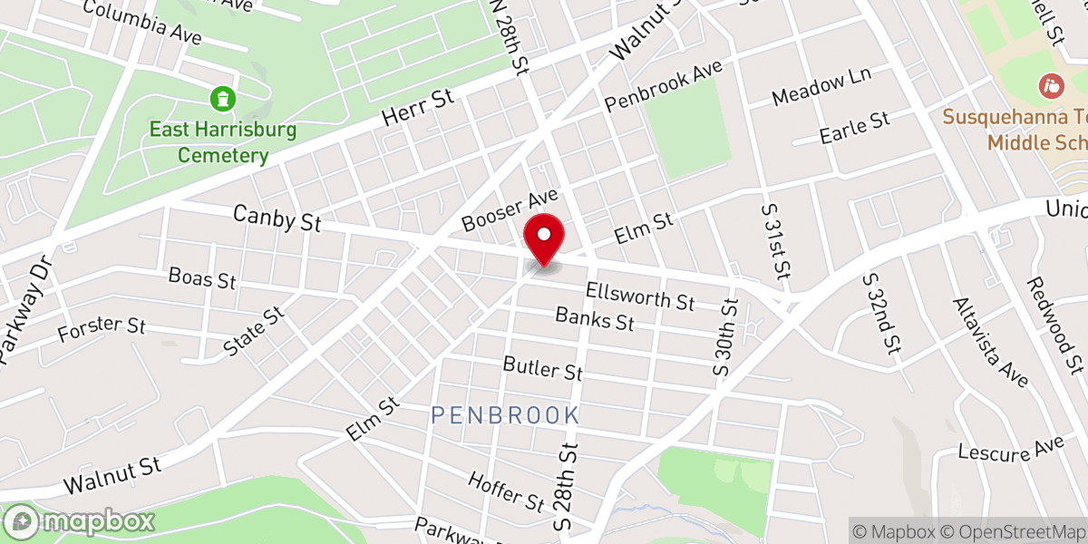Map showing location of Iglesia Pentecostal de Cristo Pan del Cielo, Inc