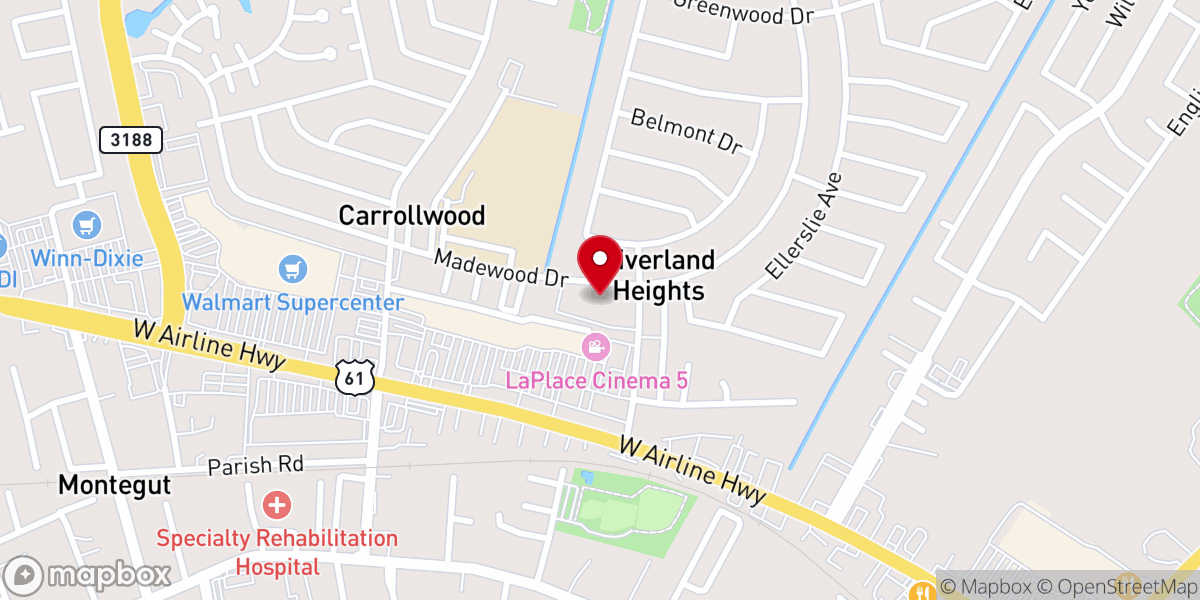 Map showing location of Wee Care Center