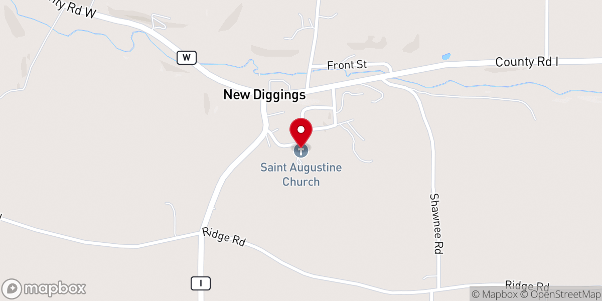 Map showing location of Saint Augustine Church