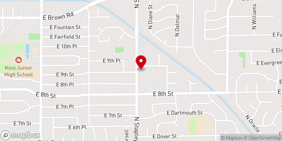 Map showing location of First Southern Baptist Church