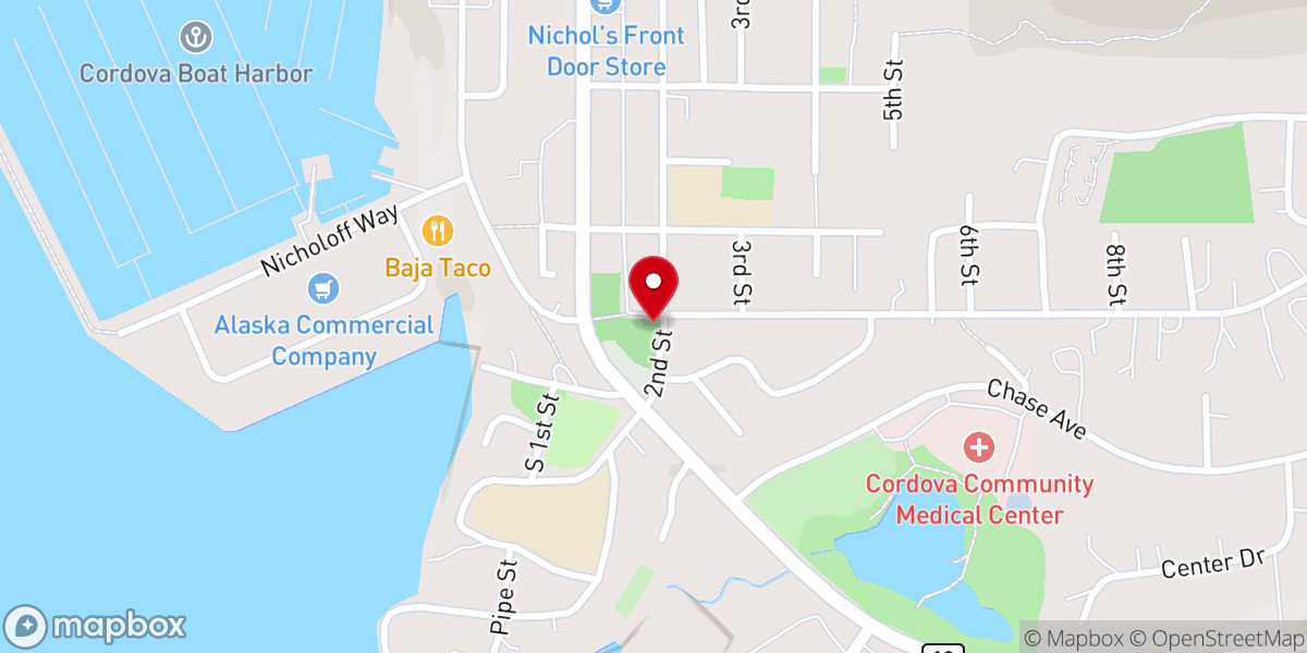 Map showing location of St George's Episcopal Church