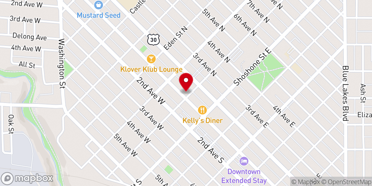 Map showing location of Magic Valley Bible Church
