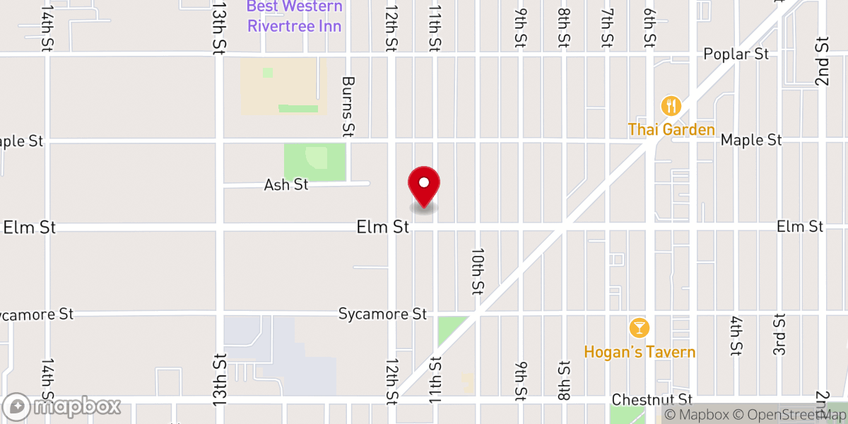 Map showing location of Harvest Church