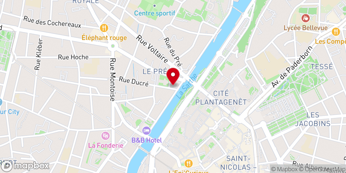 Map showing location of Presbytère Notre Dame du Pré