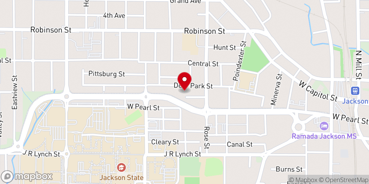 Map showing location of St. Luther Missionary Baptist Church