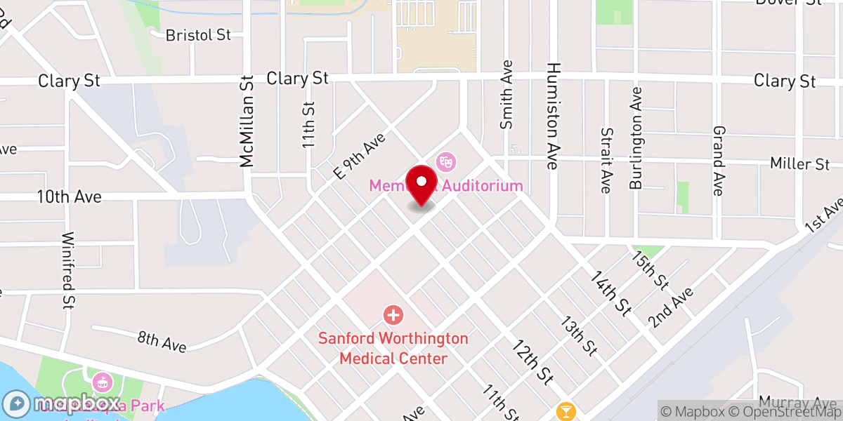 Map showing location of St Mary's Church