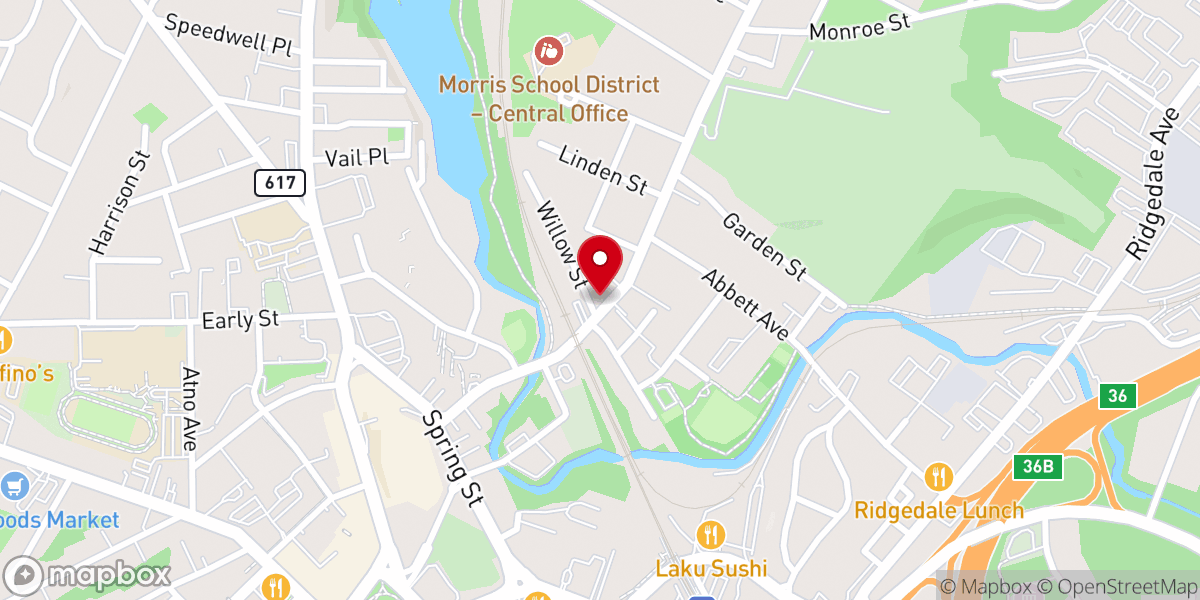 Map showing location of Calvary Baptist Church