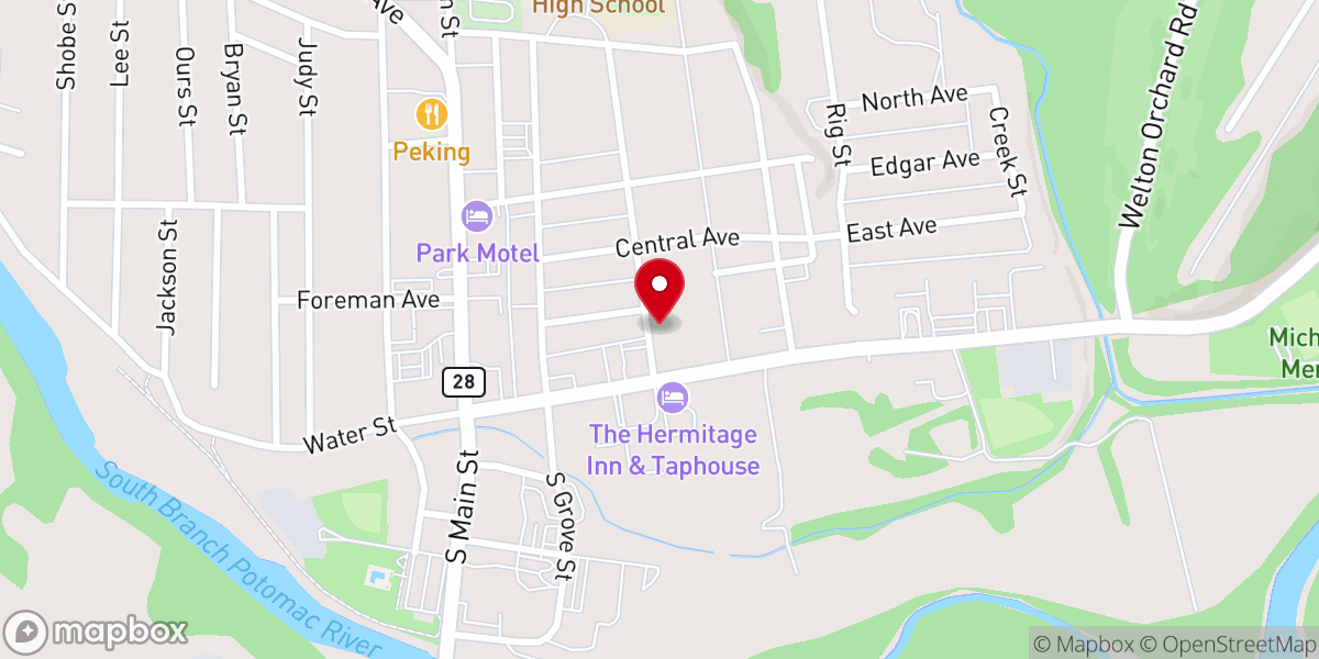 Map showing location of Grace Lutheran Church