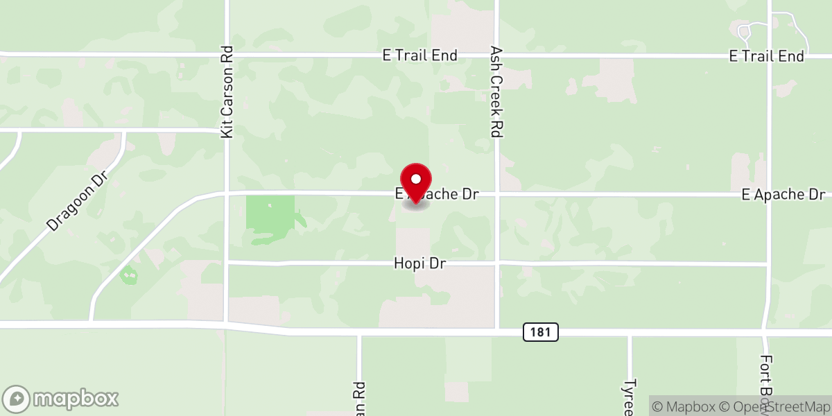 Map showing location of First Baptist Church of Sunizona