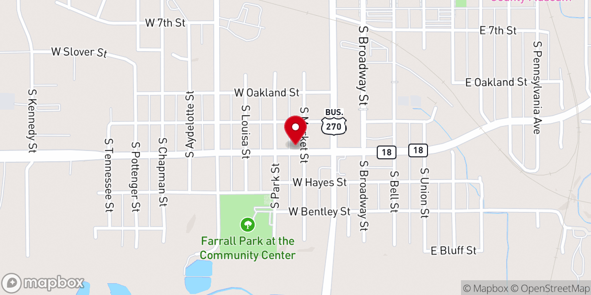 Map showing location of Higher Ground Church