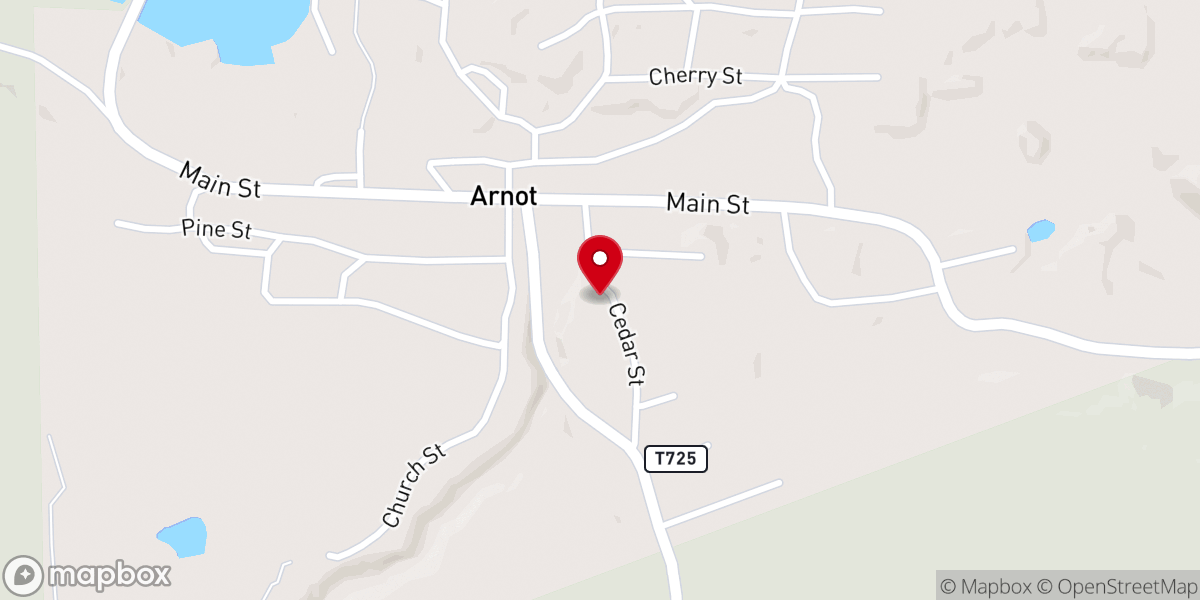 Map showing location of Gethsemane Lutheran Church