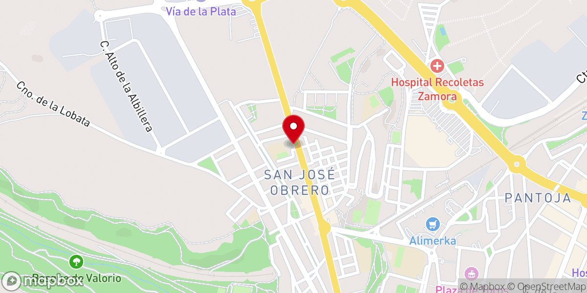 Map showing location of Parroquia de San José Obrero
