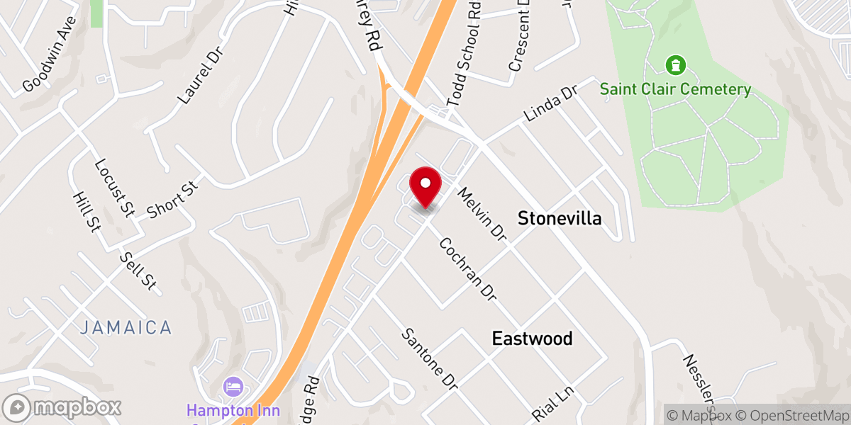 Map showing location of Living Way Church