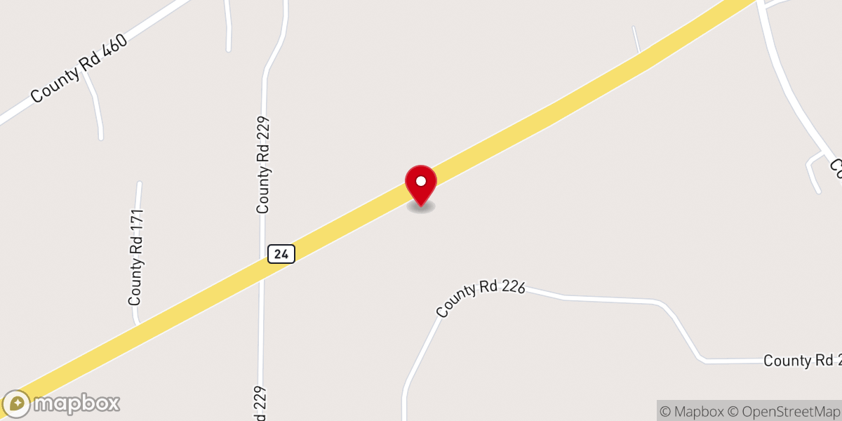 Map showing location of Calvary Tabernacle of Moulton