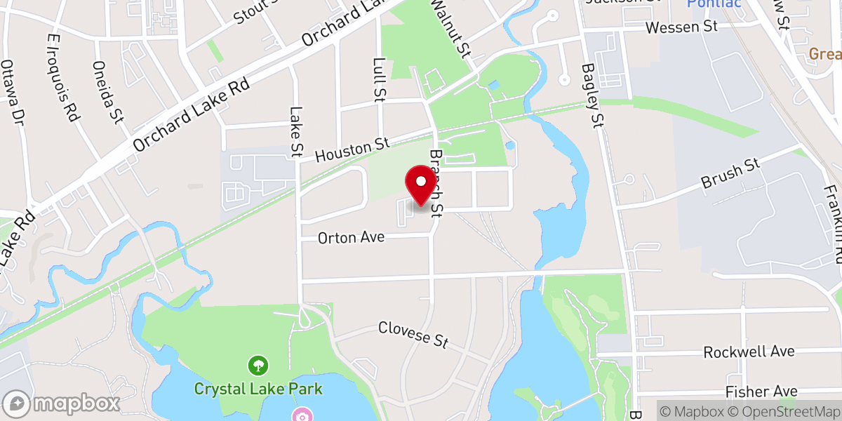 Map showing location of New Bethel Baptist Church