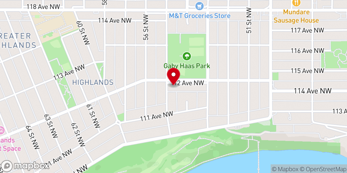 Map showing location of Highlands Baptist Church