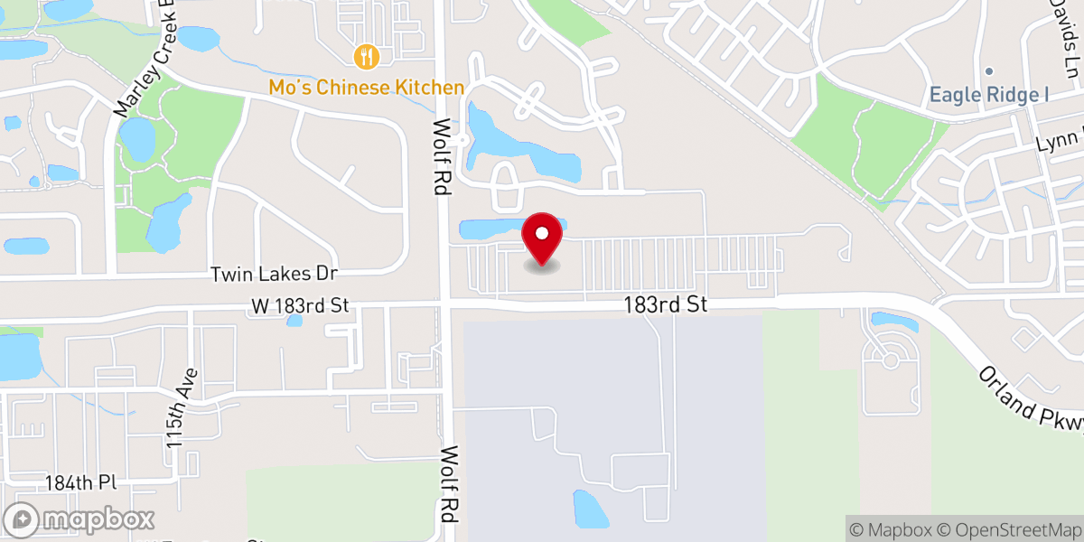 Map showing location of Parkview Christian Church - Orland Park