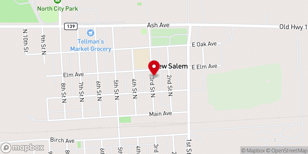 Map showing location of St Pius Rectory