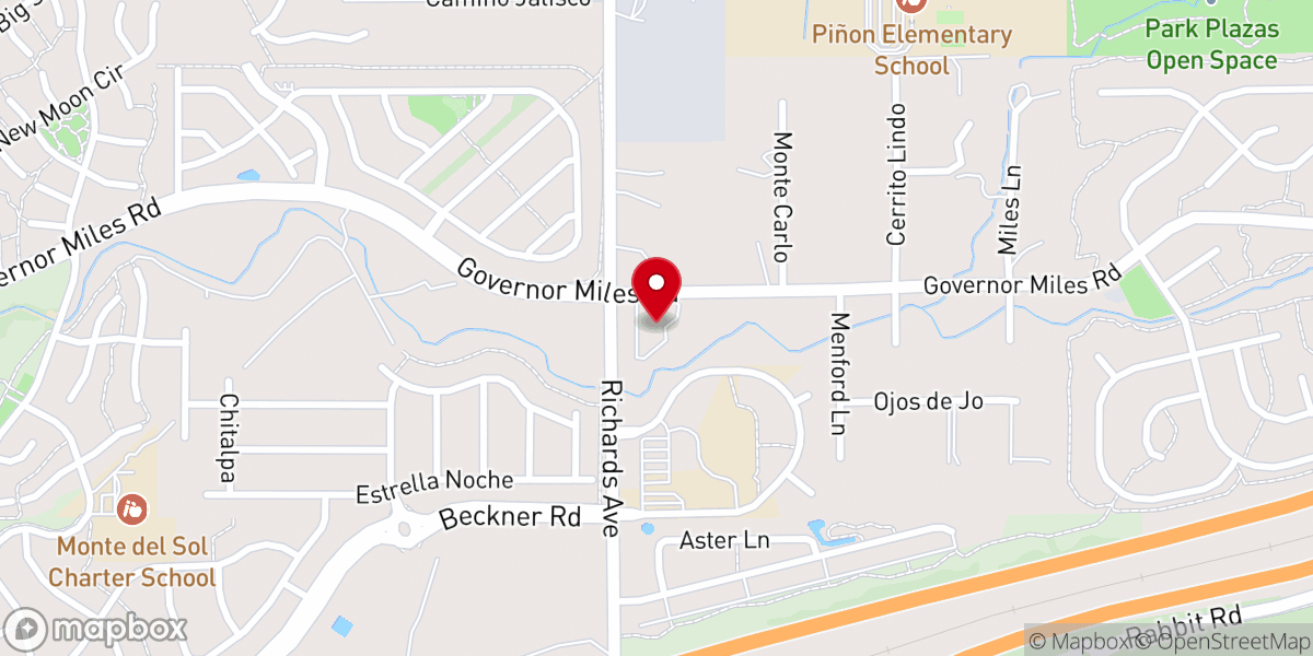 Map showing location of Zia United Methodist Church