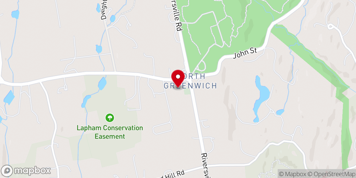 Map showing location of North Greenwich Congregational Church