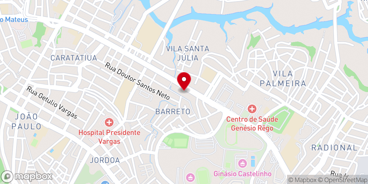 Map showing location of Comunidade Pentecostal Manancial de Vidas