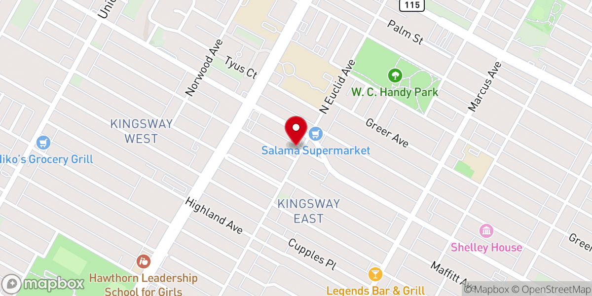 Map showing location of New Life Family Church