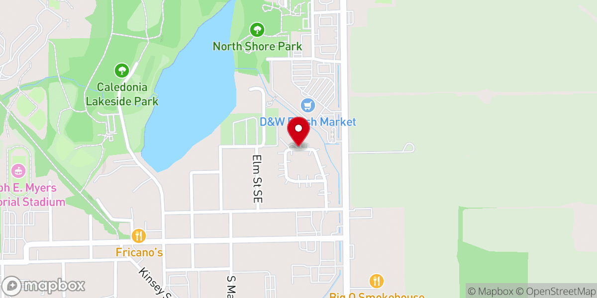 Map showing location of Caledonia Vine Street Church