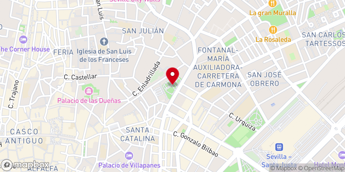 Map showing location of Jardines del Valle