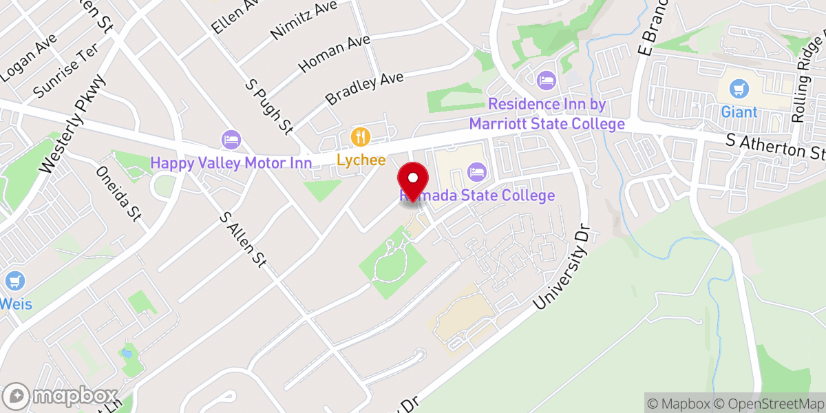 Map showing location of University Mennonite Church