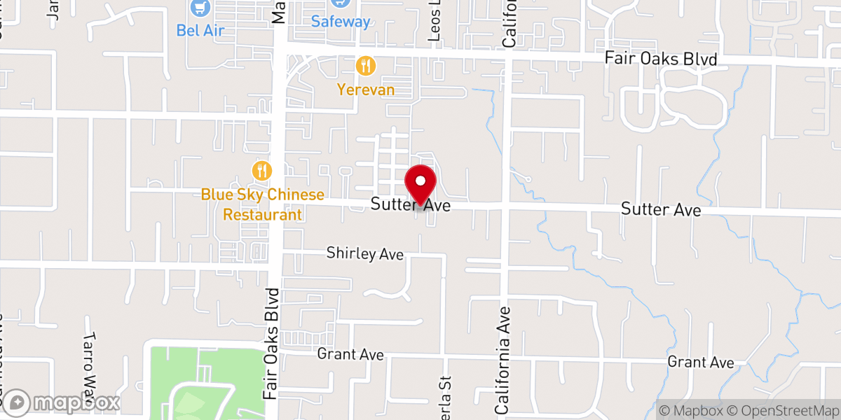 Map showing location of Carmichael Church of Christ