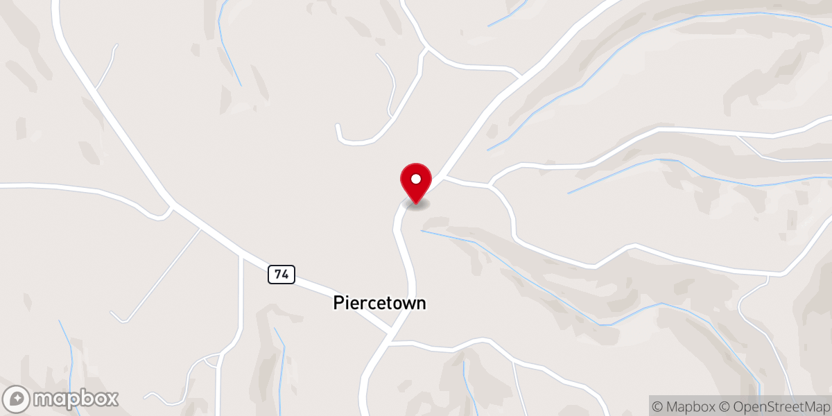 Map showing location of Newton County Baptist Church