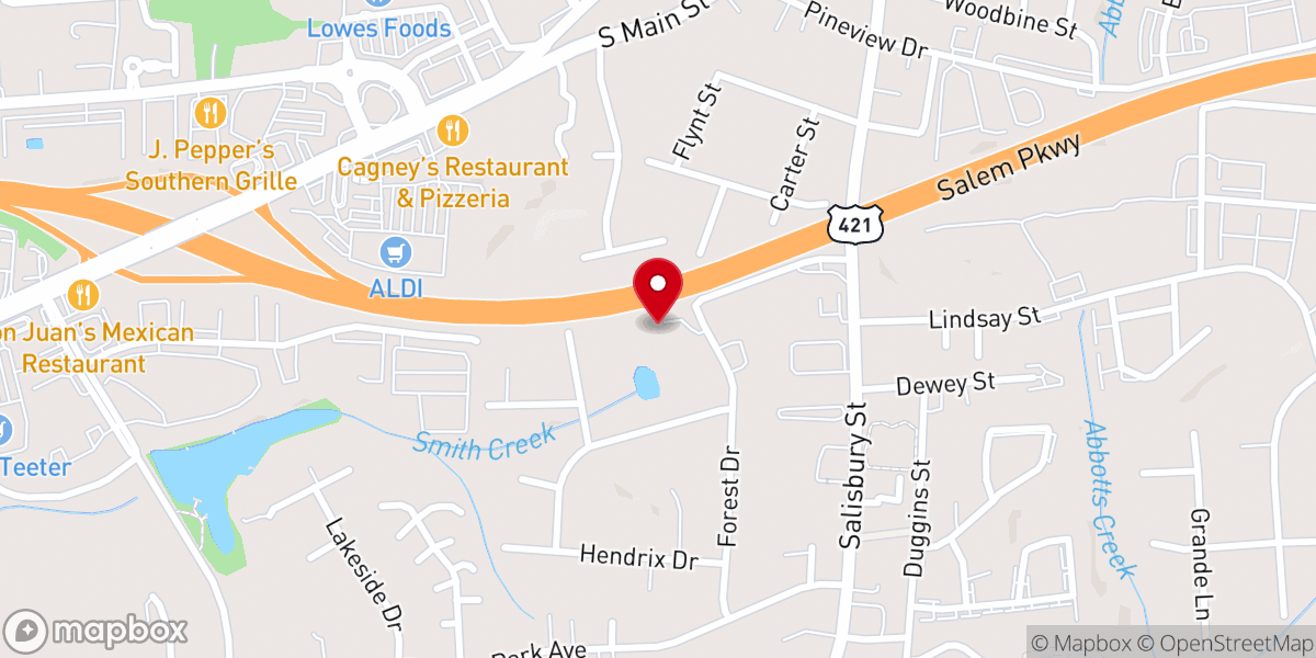 Map showing location of Grace United Holiness Church